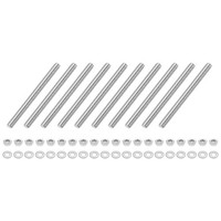 10Stk Vollgewindestange M5 X 60Mm 201 Edelstahl Rechtsgewinde Gewindestangen