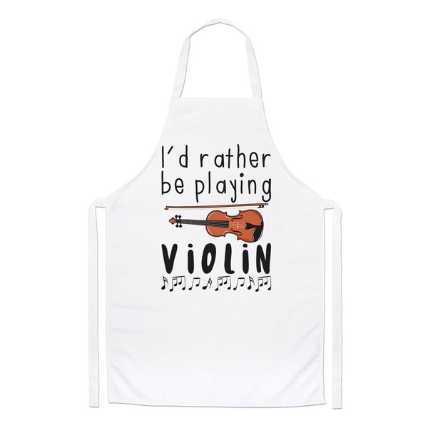 I'd Eher Sein Playing Violine Koch SchüRze Musik Rock Geiger Lustig Kochen-image