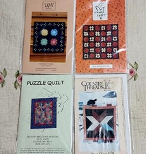 Variety Lot of 4 Quilt Patterns Mixed Templates Country Pieces Puzzle MH Design