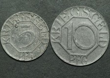 NOTGELD: 5 & 10 Pfennig 1917, Zink. STADT DORTMUND / WESTFALEN.