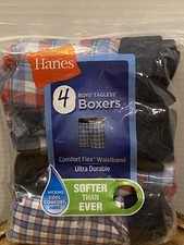 Hanes Boys Tagless Boxers Pkg Of 4 New Sz Med
