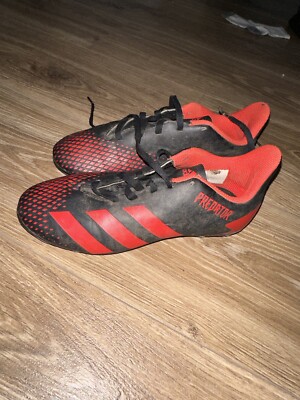 Adidas Predator  Soccer Shoe Size: 3.5 Red/ Black Hard
