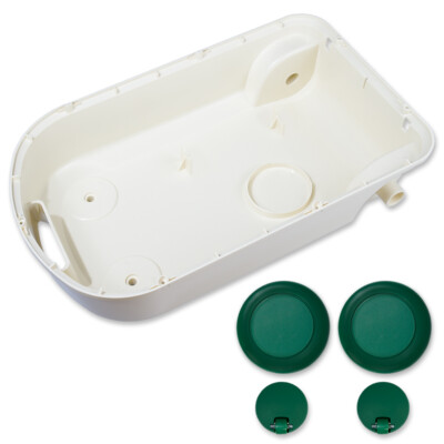 Gehäuse Bodenwanne weiss passend für Vorwerk Tiger 250 251 252 inkl. Rädern