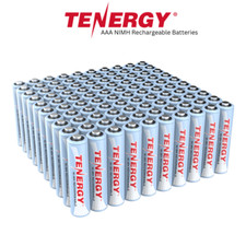 Tenergy Bulk 100PCS AAA 1000mAh Capacity NiMH Rechargeable Batteries Cells 1.2V