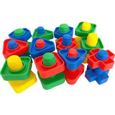 1002 Jumbo Bird Bolts - Large colorful interactive bird foot toys, Moving parts