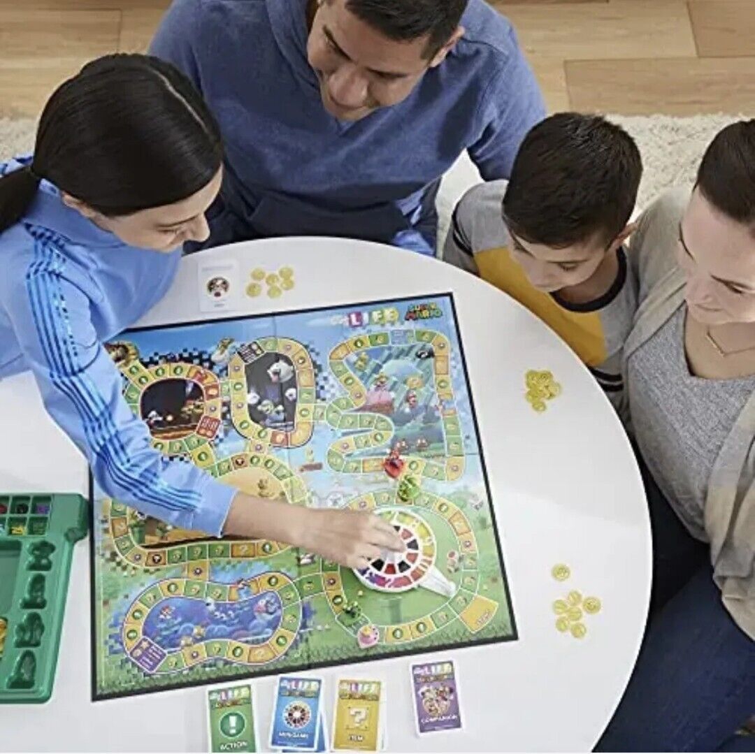  Hasbro Gaming The Game of Life: Super Mario Edition Board Game  for Kids Ages 8 and Up, Play Minigames, Collect Stars, Battle Bowser : Toys  & Games