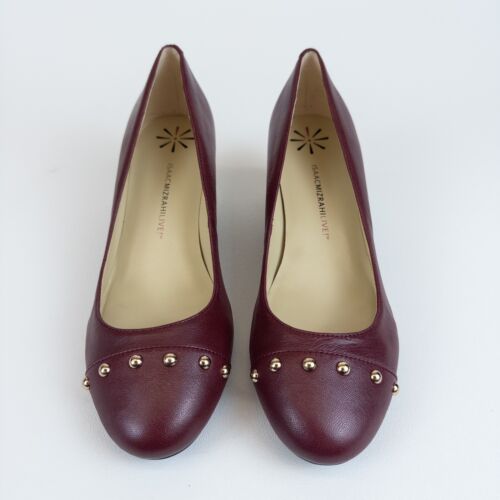 Isaac Mizrahi Live! Zapatos para mujer Karam de cuero rojo oscuro talla 9M nuevos en caja - Imagen 2 de 10