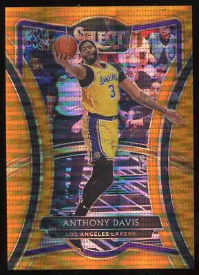 Anthony Davis 2019-20 Panini Select #d /13 Orange Pulsar Premier FOTL Lakers