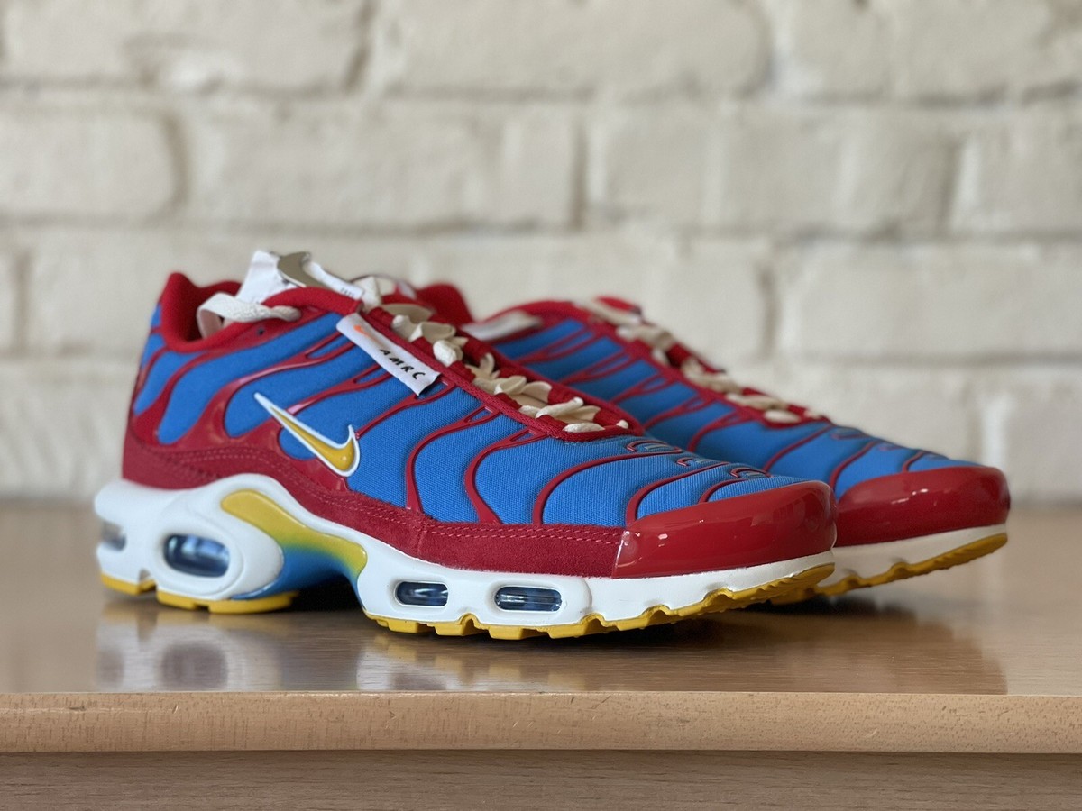 Nike Air Max Plus SE Running Club Spider-Man Men Size 13 Blue Red