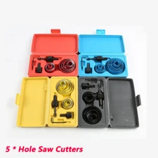 HOLE SAW KIT METAL CIRCLE CUTTER ROUND DRILL WOOD DOWNLIGHTS 64-127MM