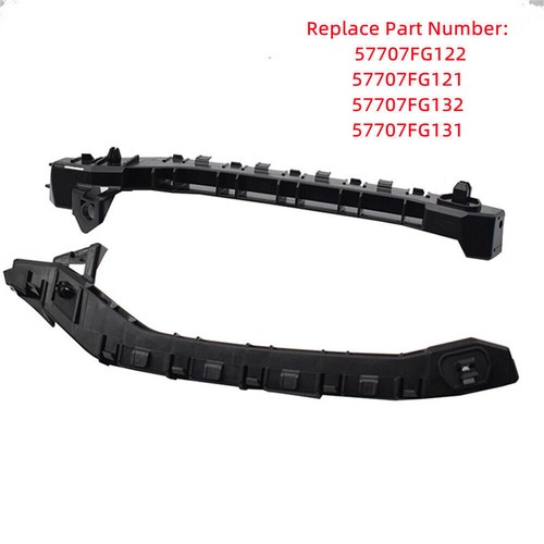 Front Left & Right Bumper Bracket Holder Mount – For 2008-2011 Subaru Impreza (Black Plastic)