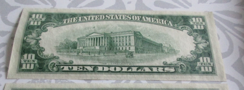 2-1950 A $10 US Federal Reserve Note - B43168720H-Beautiful Condition-$20 Face - 第 2/2 張圖片