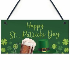 Happy St Patricks Day Decorations Hanging Sign Novelty Gift Irish Blessing Sign