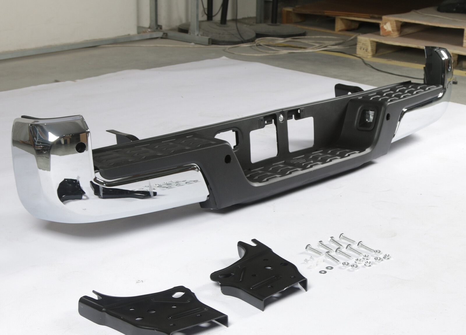 For 2016 17-2023 Toyota Tacoma Complete Rear Step Bumper Assembly W/ Park Assist