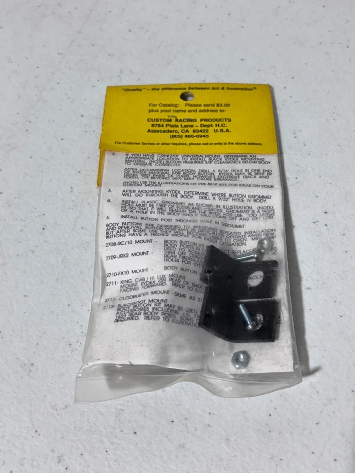 Team CRP 2709 Vintage 1/10 R/C RC Losi JRX2 Pro SE JRXT Body Button Mounting Kit - Image 2 of 2