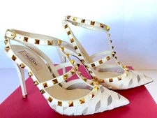 New Auth Valentino Garavani Rockstud Cutout Caged Heel  Pumps 39/US 9