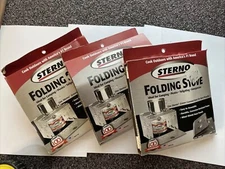 Sterno 3 Pack The Single-Burner Folding Stove For Camping, Picnics, Tailgaiting