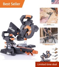 Evolution R185SMS+ Portable Miter Saw - Ideal for Wood, Plastic, and Metal