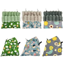 Cartoon Print Small Pet Bed Winter Parrot Cage Animal Comfortable Plush Cage