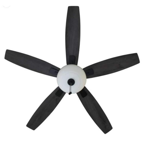 BLUE MOUNTAIN Aluminum Ceiling Fan Glass Round Shade W/ Light in Brown/Gray - Picture 6 of 8