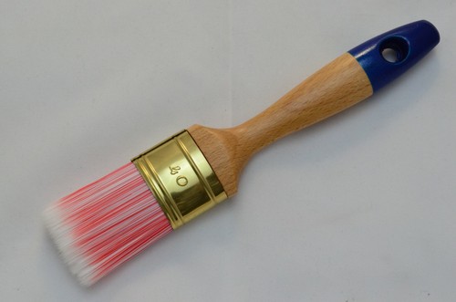 Size 40mm OVAL PINK - Paint Brush. Pure Synthetic Bristles Split End Filaments. - 第 2/12 張圖片