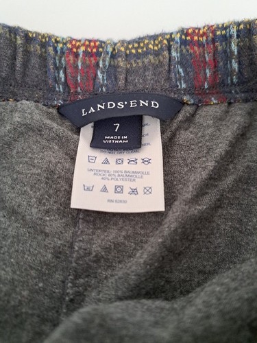 Lands' End Girls Grey/Red Plaid Uniform Skort--Size 7 USA Seller - Picture 3 of 6