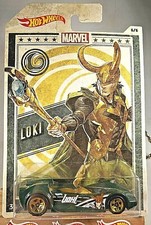 2019 Hot Wheels Marvel Series 6/6 Loki SCOOPA Di FUEGO Dark Green w/Gold 5 Spoke