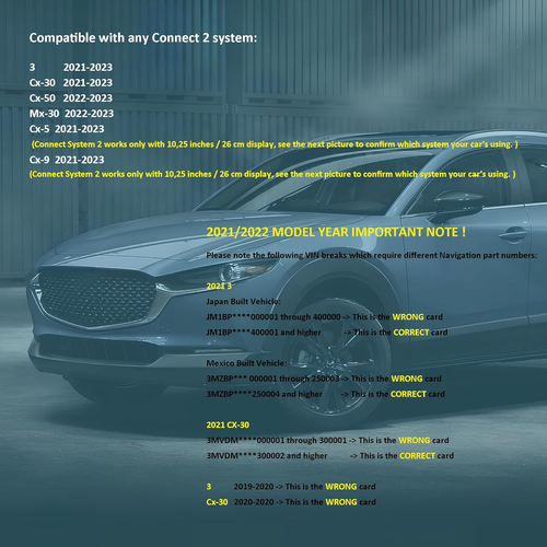 GPS Navigation SD Card TD2K-66-EZ1 Compatible with 2021-2023 3 / CX5 / CX9 / CX3 - Picture 2 of 12