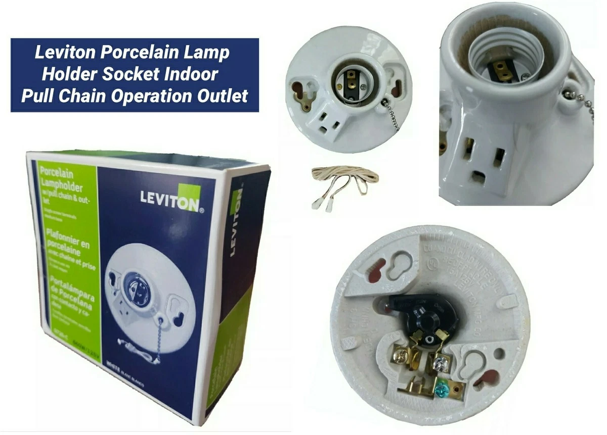 Leviton pull on sale chain lamp holder