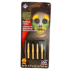 Rubies Glow In The Dark Makeup Halloween Costume Dress Up 4 Piece Stick Kit Set