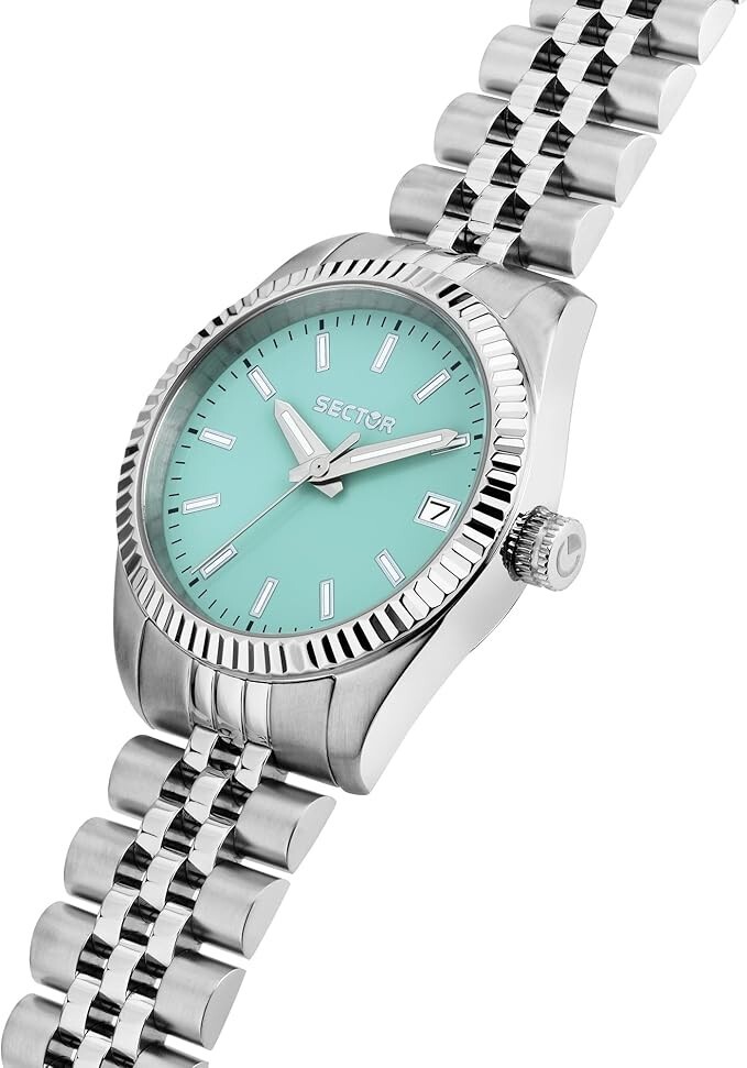 Orologio Sector Donna Acciaio Argentato Tempo e data Quadr