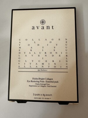 Avant Hydra Bright Collagen Eye Restoring Pads 3 Pairs NWB