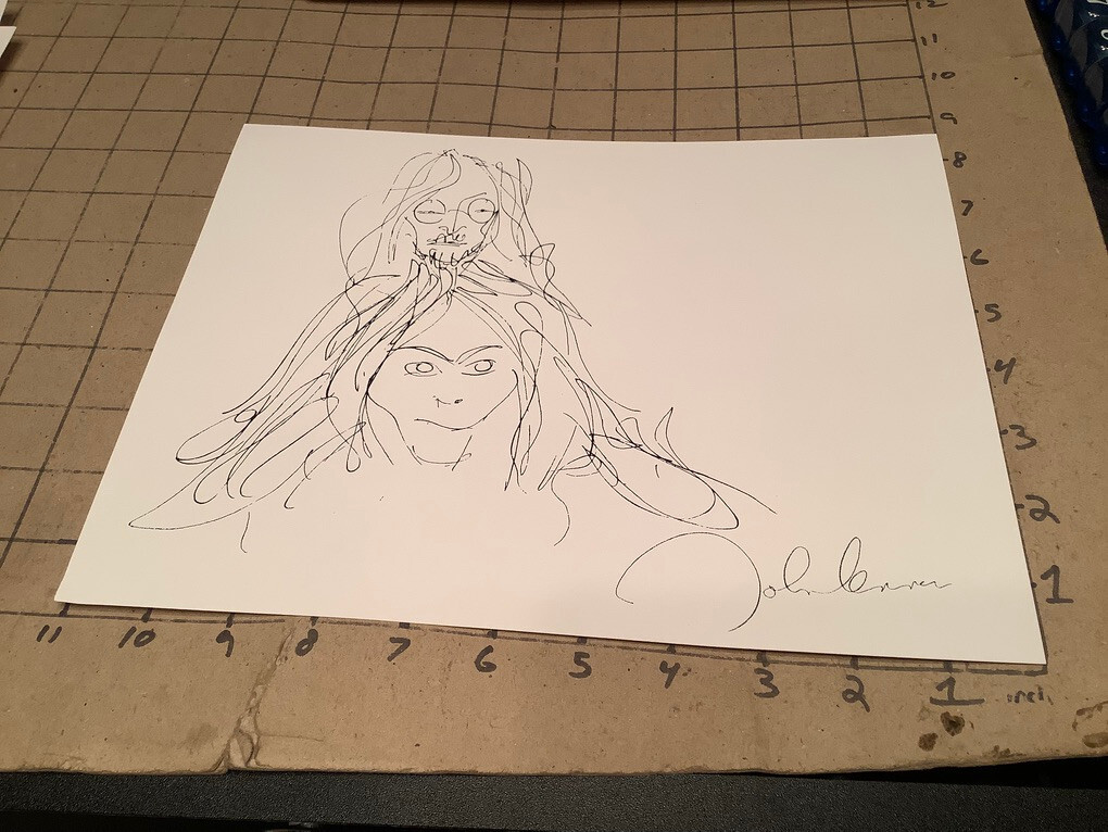 JOHN LENNON - BAG ONE Print / Lithograph Laurens A. Daane 1970 #5 HEAD ...
