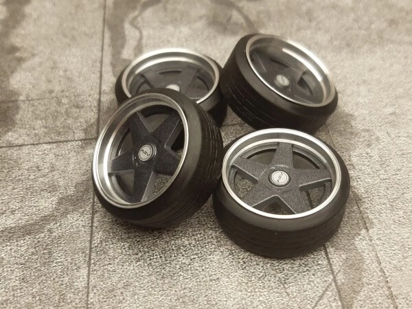 SD MODELCARTUNING SD Felgen 16 Zoll "ALU" Azev-A gunmetal 30mm 1:18 Modellauto Tuning