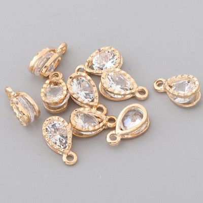 10 Stück Kristall Charms Anhänger Schmuck Teile für