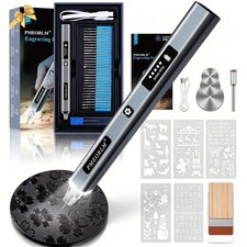 5 Speed Electric Engraving Pen with LCD Display 31 Bits LED Light Engraver Tool