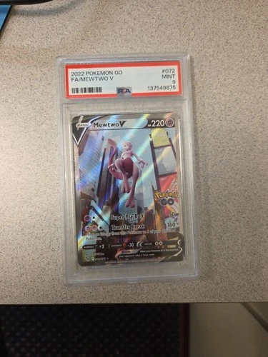 Mewtwo V (Alternate Full Art) 072/078 Pokémon GO Holo PSA 9