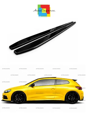 😍VW SCIROCCO 2008-2016 🟢SPLITTER NOIR BRILLANT SOUS LES JUPES LATÉRALES🟢 - Photo 1/4