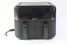 Chefman 6 Qt Dual Basket Air Fryer Oven Sync Finish Digital Black Nonstick