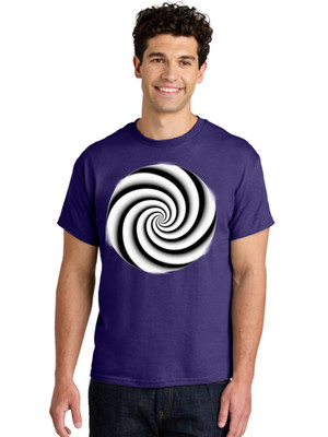 Spiral-2 Mens Graphic Tee, 100% Cotton, Casual Summer Wear