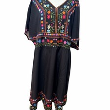 SHEIN VCAY Curve V-Neck Mexican Print Dress – Plus Size – New Without Tags