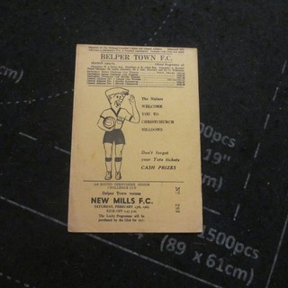 Belper v New Mills Derbyshire Senior Cup 3rd Rd 1964/5