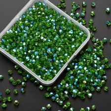 1000Pcs 4 Mm Bicone Crystal Beads Faceted Crystal Glass Beads Bulk for Jewelry M