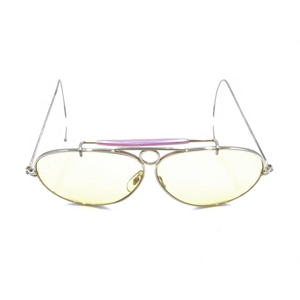 Gafas de sol de aviador vintage doradas rosas de Estados Unidos lentes amarillas diseñador japonés deportes Foto 2 de 4