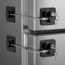 2 Pack Refrigerator Locks with 4 Keys, Child Safety Lock for Fridge Door Locks,