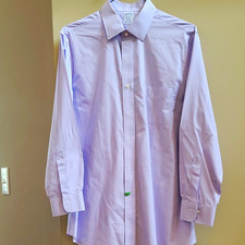 Brooks Brothers Regent Non-Iron Purple Striped Dress Shirt 16.5 33