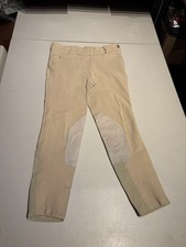 Ariat Breeches Girls Youth 12 Brown Beige Equestrian Riding Knee Pants 24x22.5