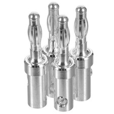  4 Pcs Banana Plug Female Plugs Gold Plated Speaker Wire Jack Connectors