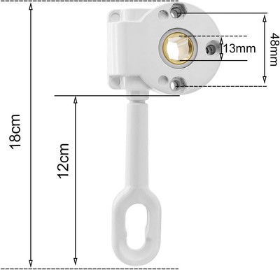 Argano Per Tende Da Sole XSYCYM - Rapporto 1:11, Lega Alluminio-Rame, Foro 14 Mm, Bianco - Foto 13