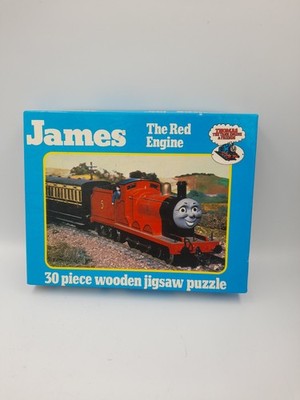 1985 Thomas die Panzermaschine Vintage 30-teiliges Holzpuzzle von James